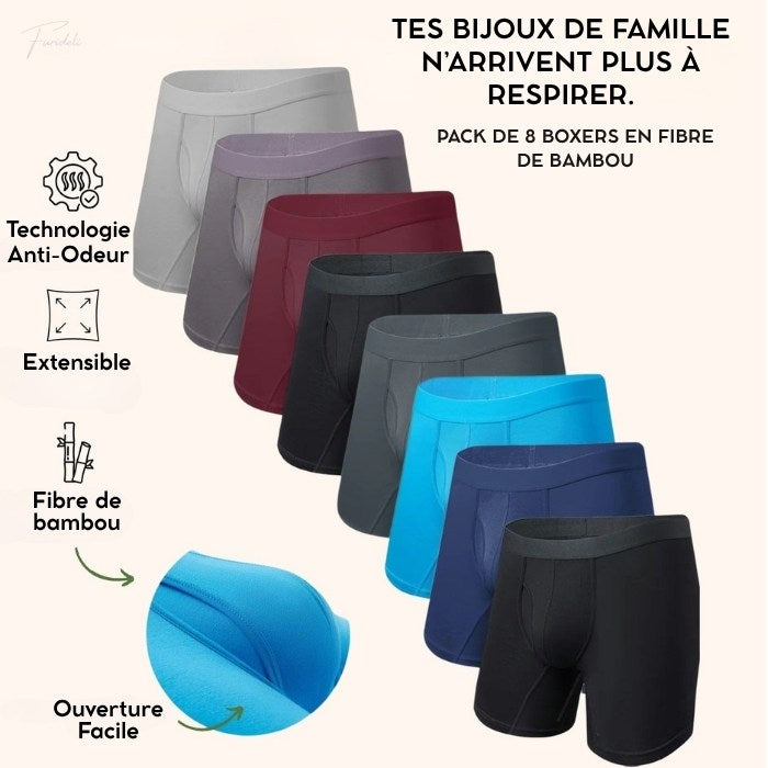 Boxers Bambou Premium - Double Poche | Confort & Fraîcheur 24h/24