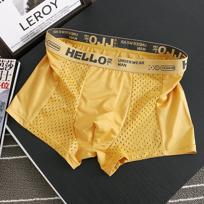 Boxer hello mesh jaune