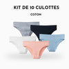 Kit de 10 Culottes en Coton LadyComfort™ - Achetez 5 et recevez-en 10